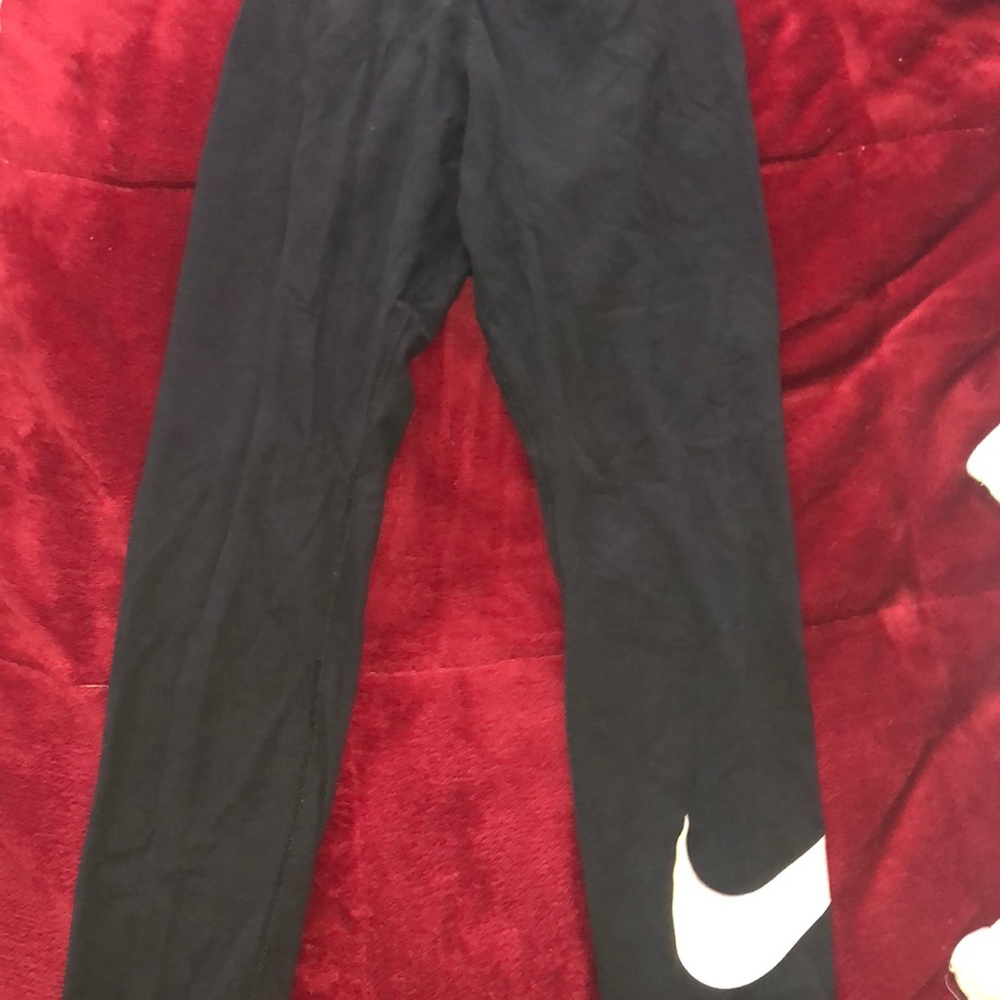 Nike black check mark leggings